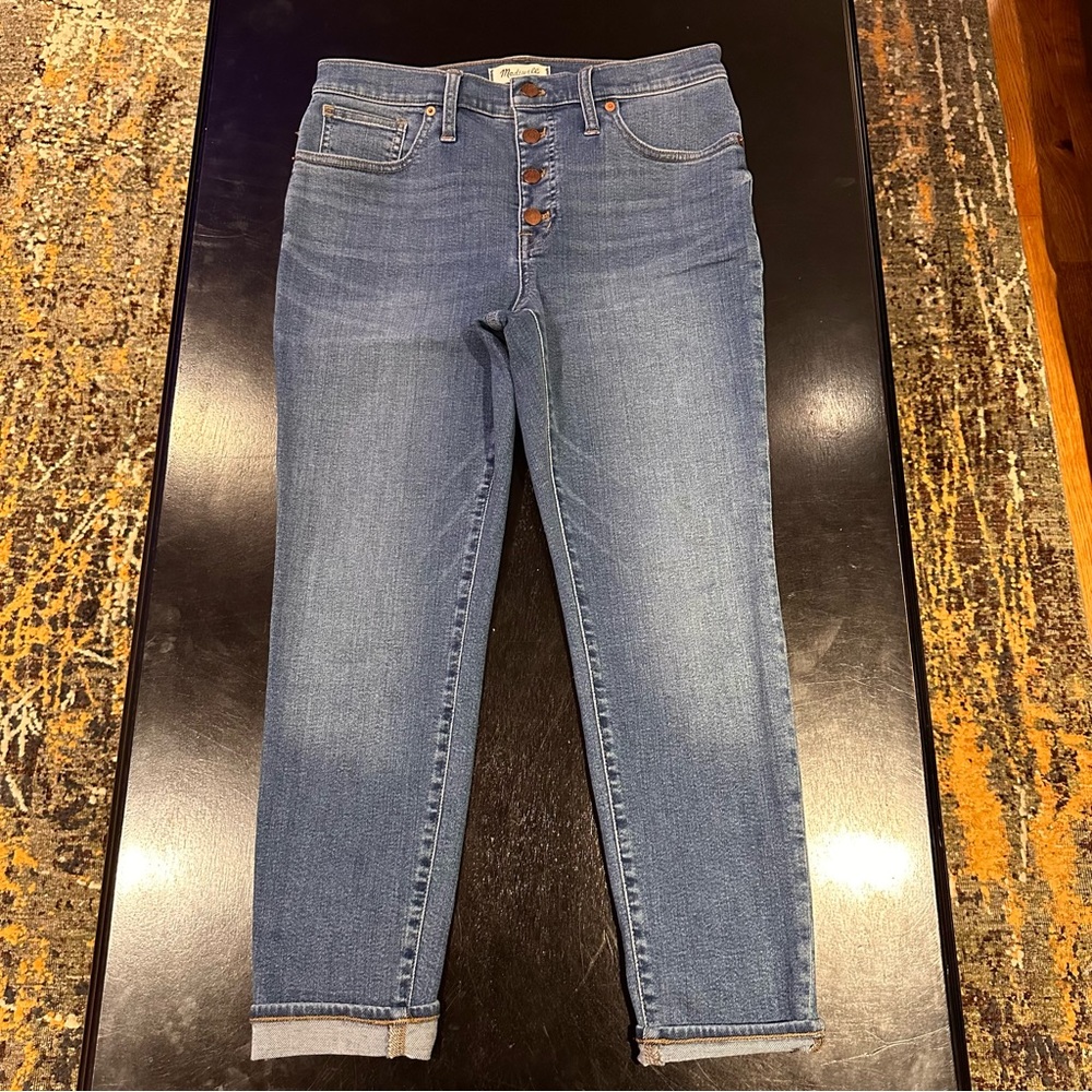 NWOT Madewell 9” Mid-Rise Skinny Crop Button Fly Jeans Sz 30